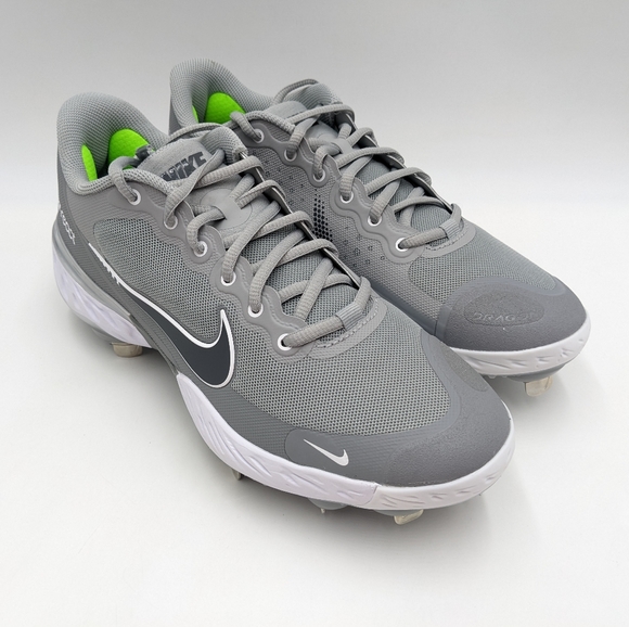 Nike React Alpha Huarache Elite 3 Grey Metal Cleats CK0746-002 Men’s Size 7.5 - Picture 1 of 13